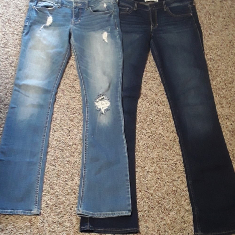 2 pair Hollister boot cut jeans tall